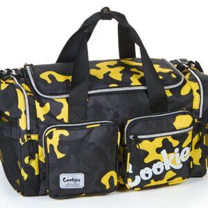 Cookies Heritage Smell Proof Canvas Nylon Duffel Bag - Yellow Camo - NWT